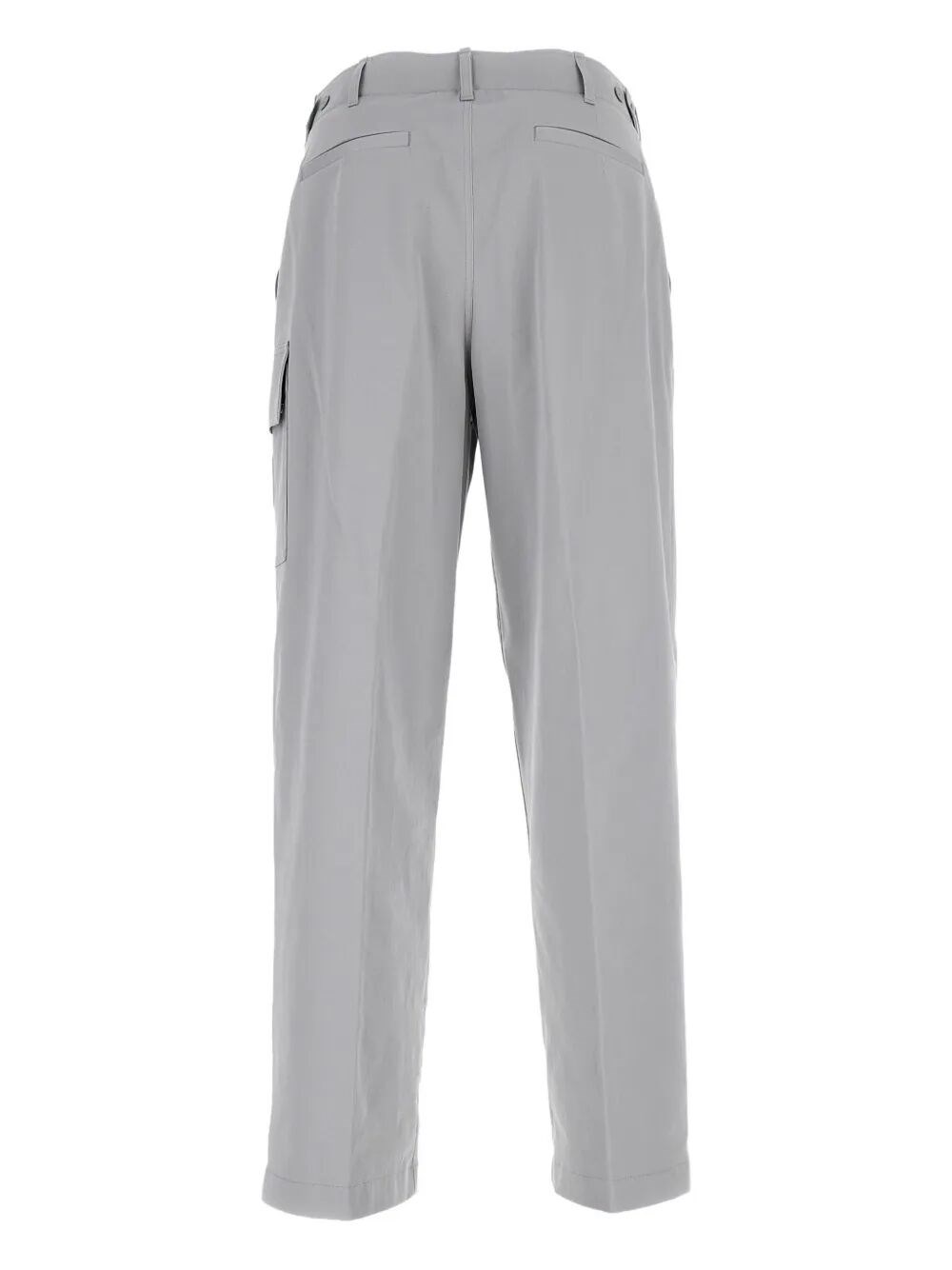 GABARDINE CARGO TROUSERS WITH LARGE PATCH POCKET