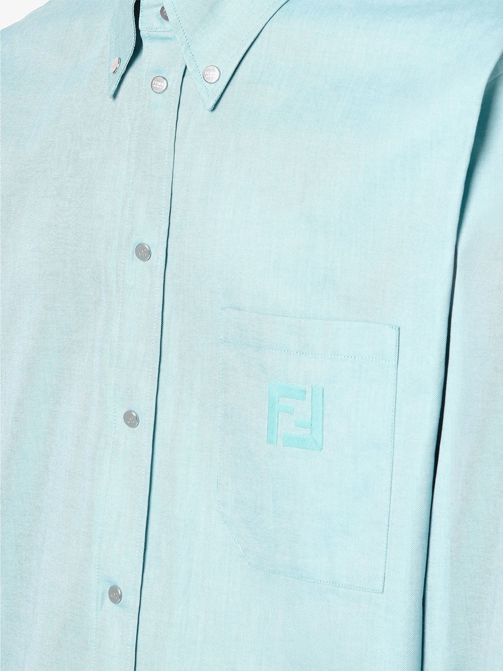 OXFORD COTTON SHIRT WITH FF EMBROIDERY