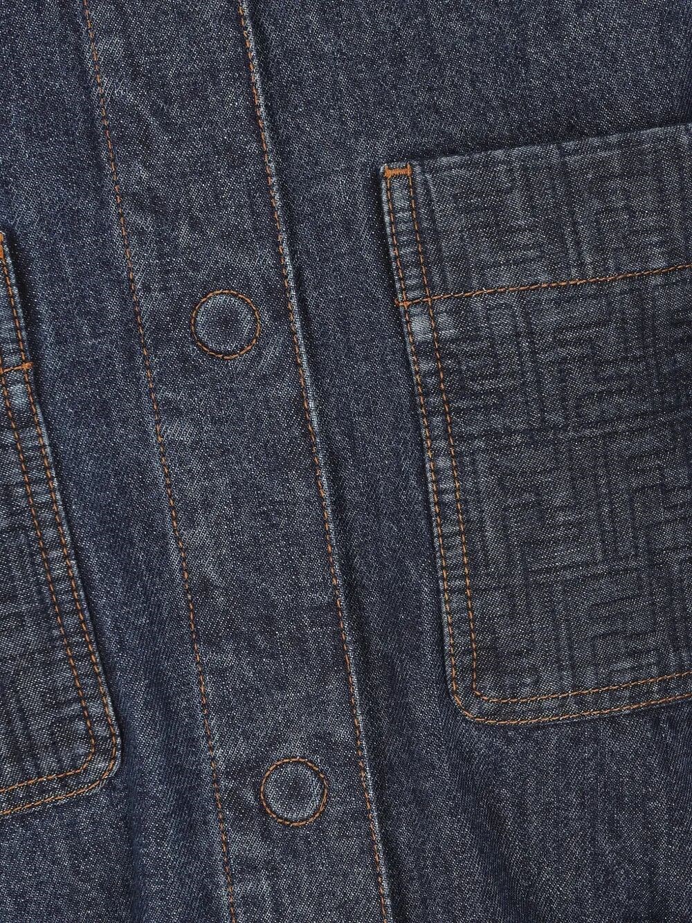 GO-TO DENIM SHIRT JACKET WITH QUILTED FF MOTIF