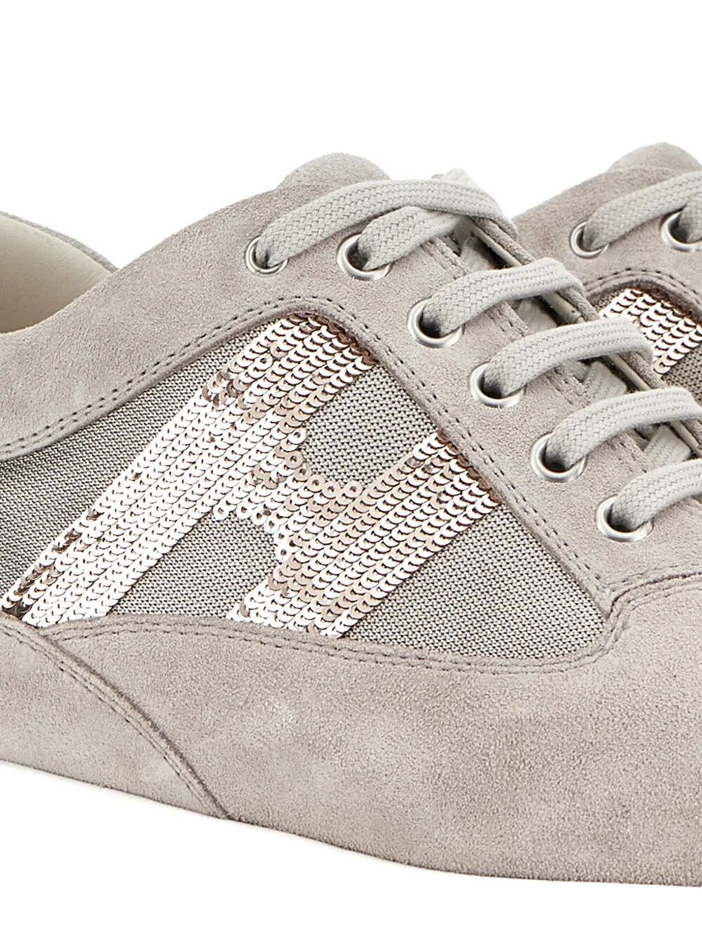HOGAN INTERACTIVE SUEDE SNEAKERS WITH SEQUINS