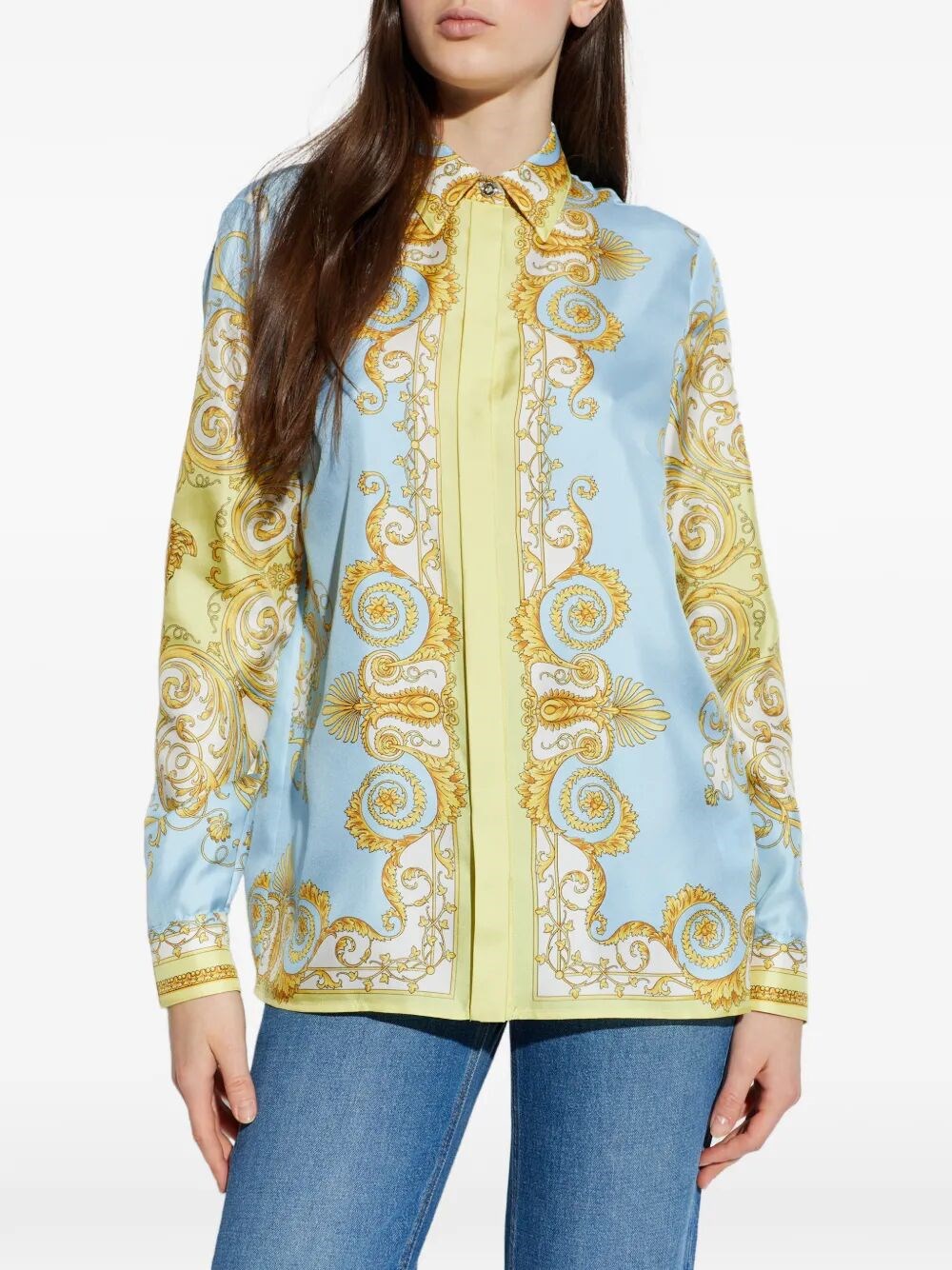 BAROQUE-PRINTED SILK SHIRT