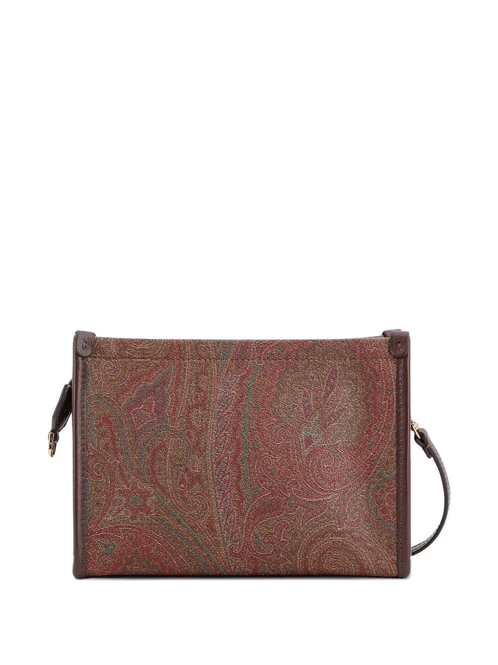 PAISLEY-PATTERN LOGO-EMBROIDERED POUCH
