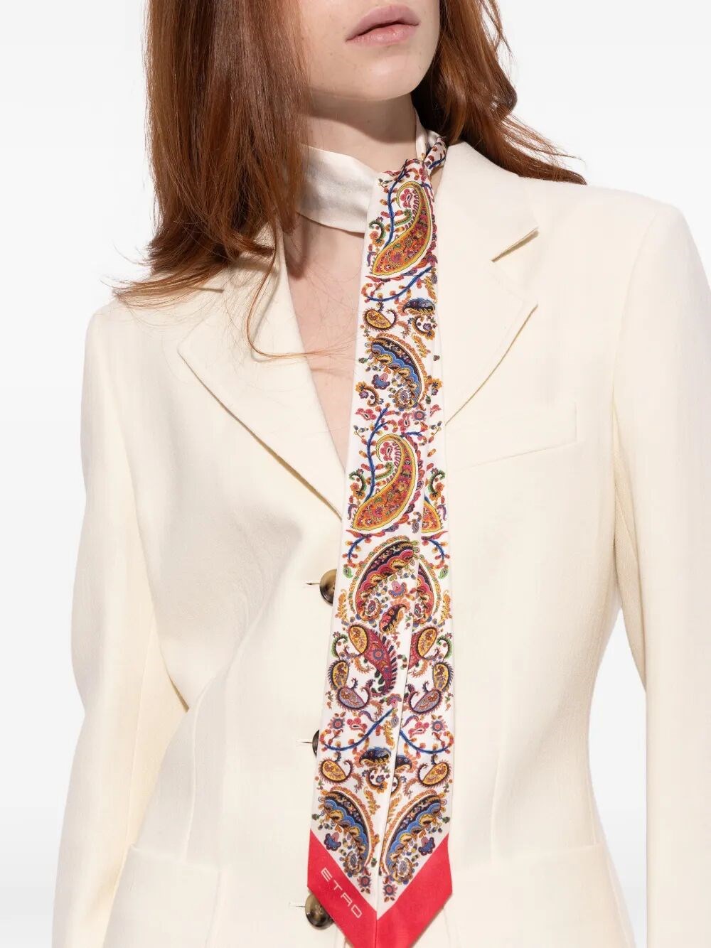 PAISLEY-PRINT SILK SCARF