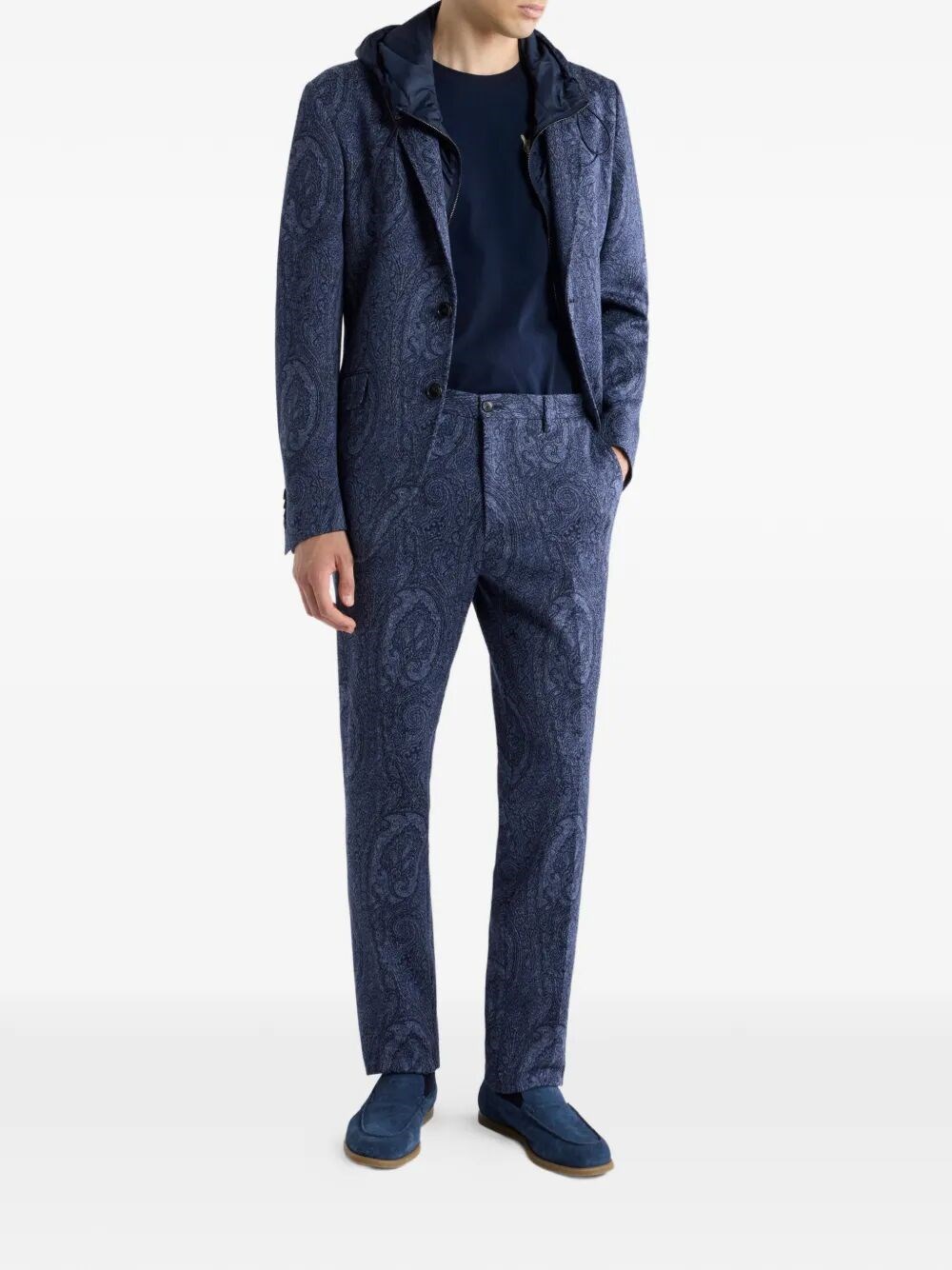 COTTON T-SHIRT WITH LEOPARD PRINT AND ETRO EMBROIDERY