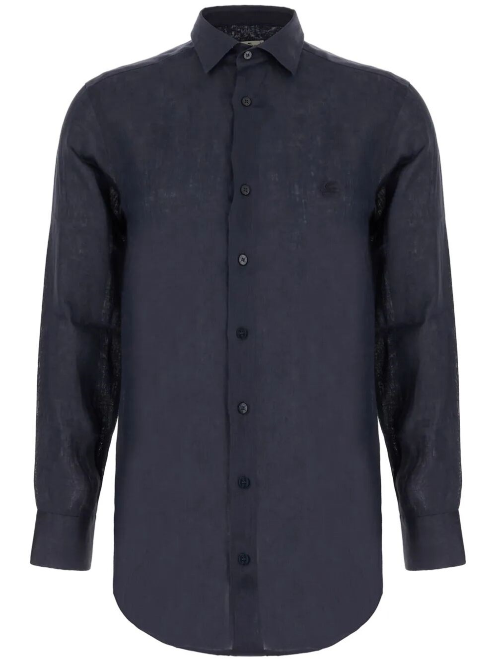 LINEN SHIRT WITH PEGASO EMBROIDERY