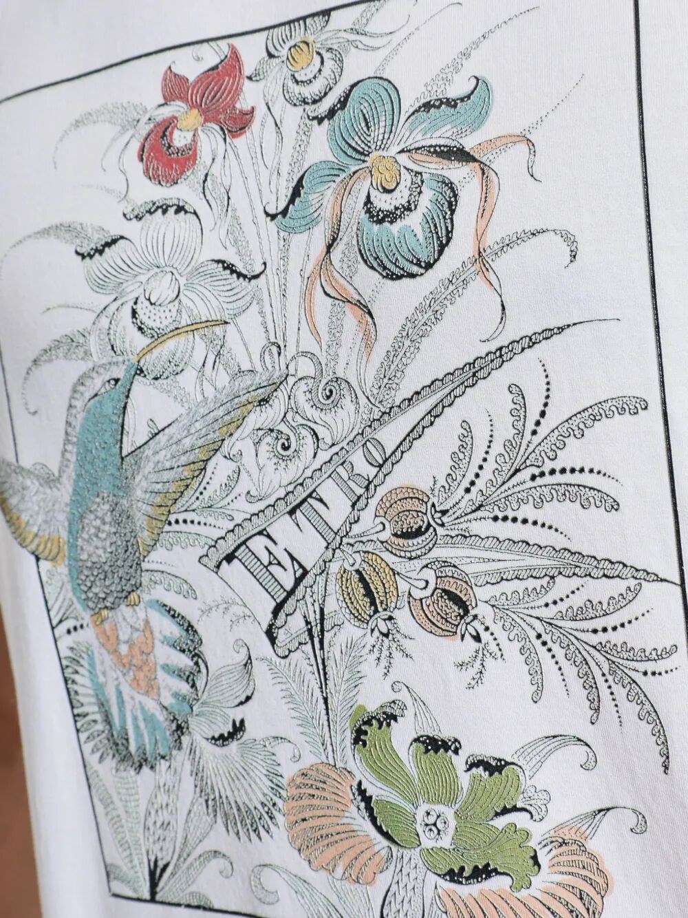 FLORAL-PRINT COTTON T-SHIRT