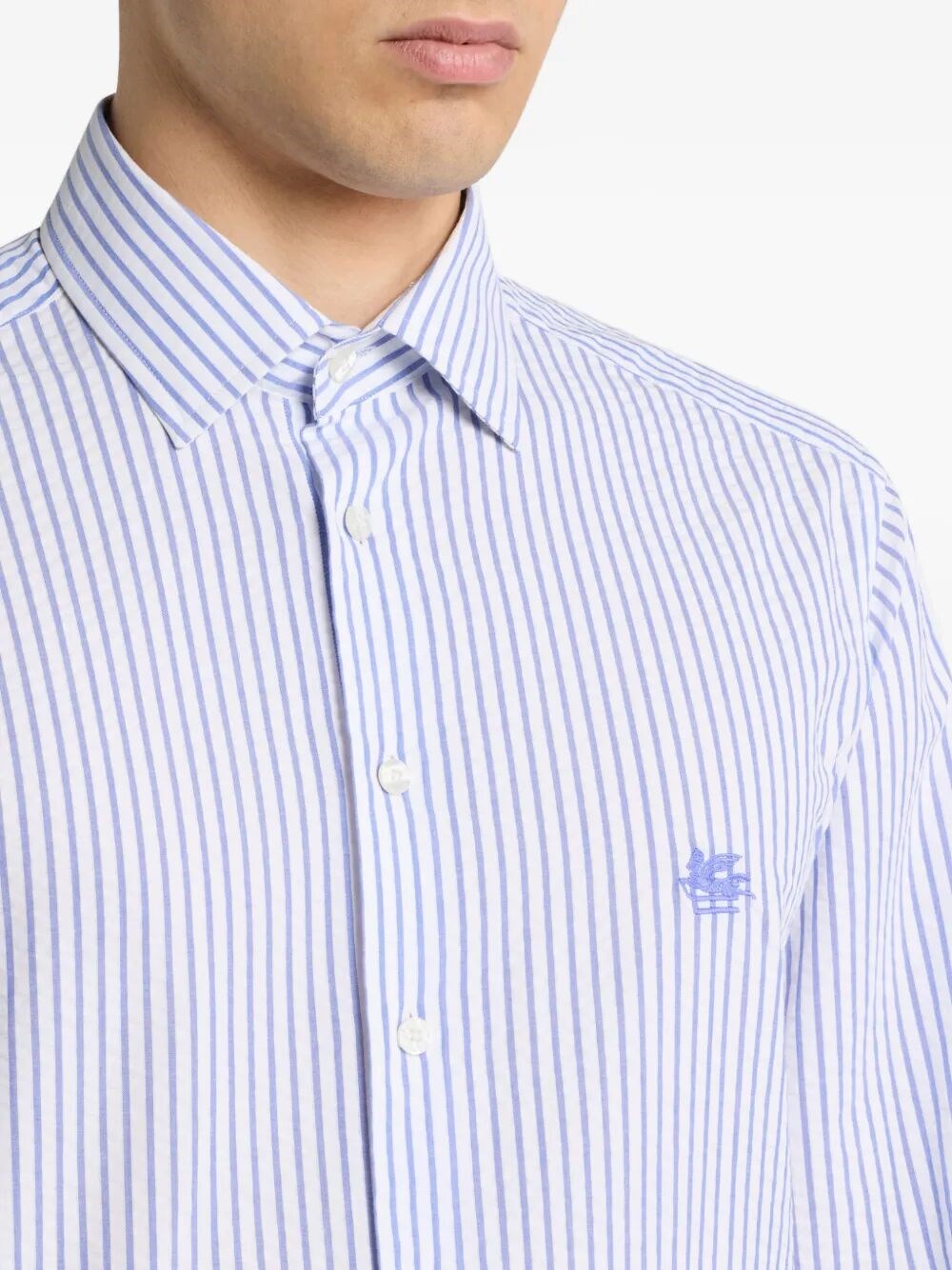 STRIPED COTTON SEERSUCKER SHIRT
