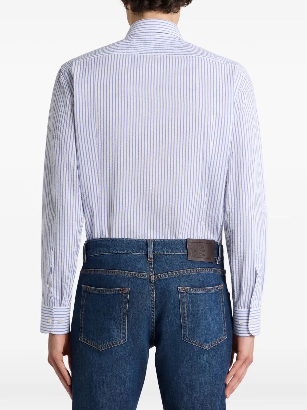 STRIPED COTTON SEERSUCKER SHIRT