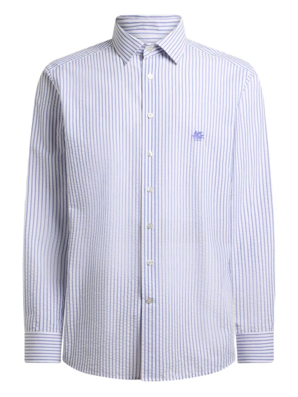 STRIPED COTTON SEERSUCKER SHIRT