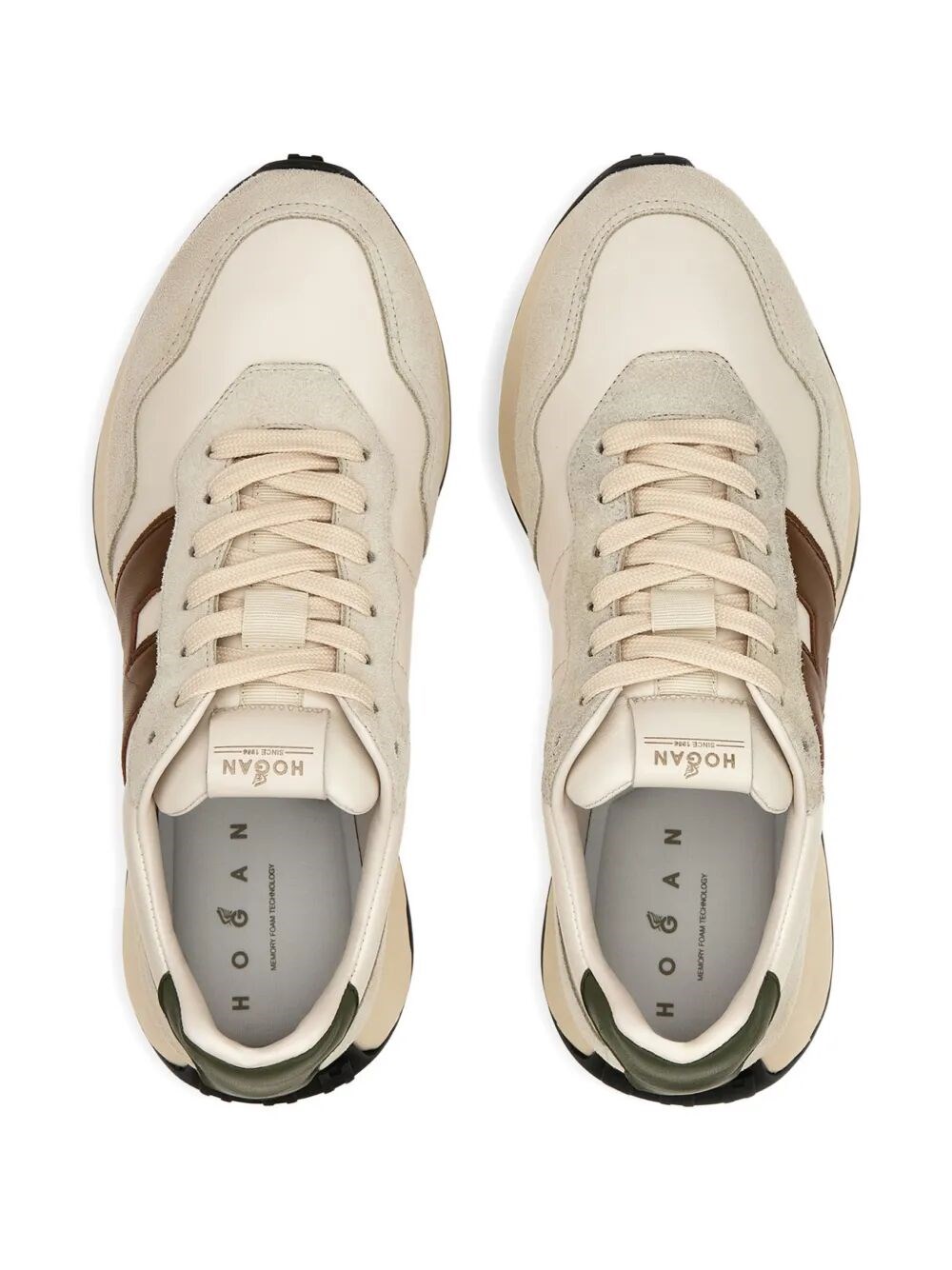 HOGAN H601 NAPPA LEATHER AND SUEDE SNEAKERS