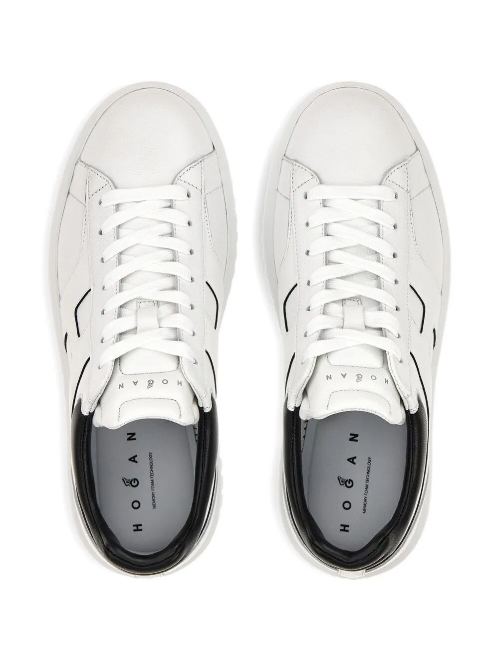 HOGAN H-STRIPES LEATHER SNEAKERS