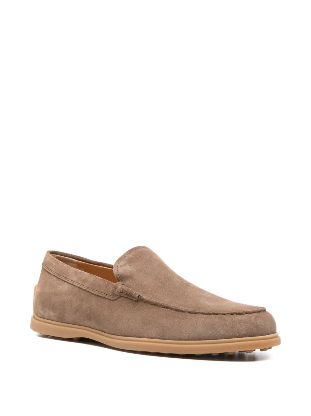 SUEDE LOAFERS WITH RUBBER SOLE