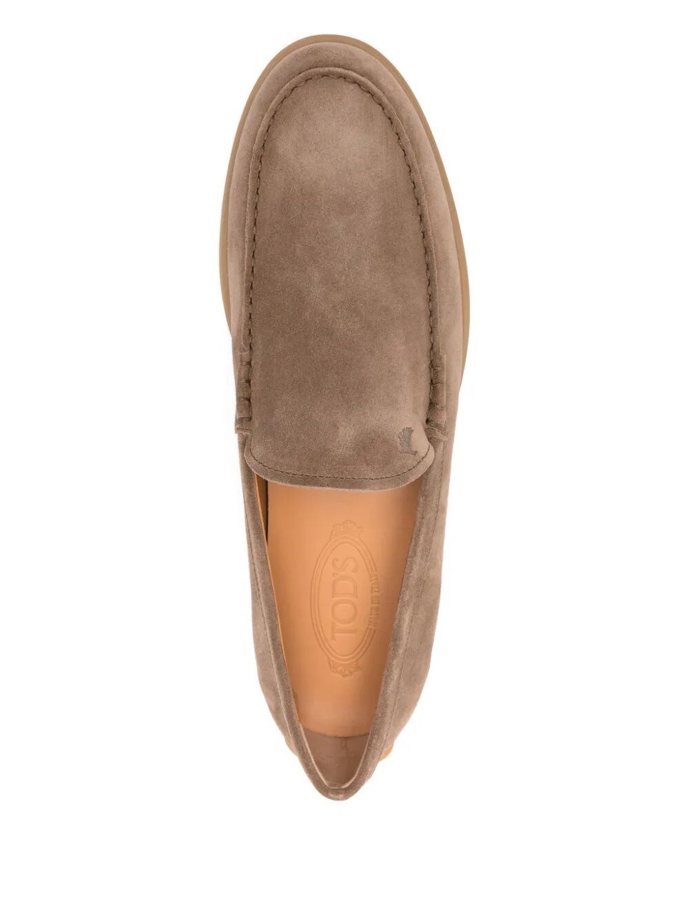 SUEDE LOAFERS WITH RUBBER SOLE