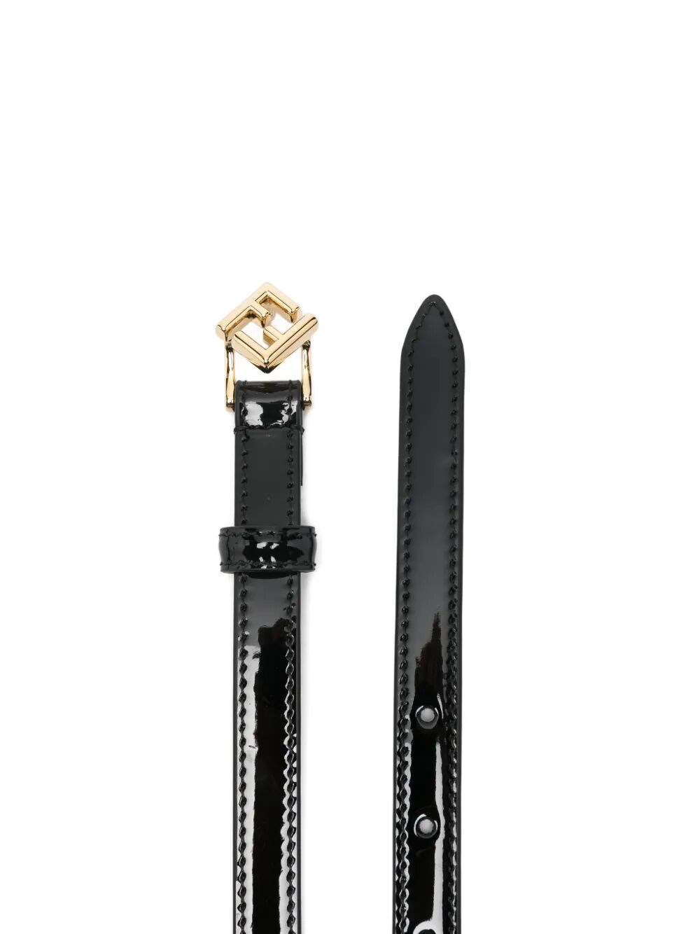 FF DIAMONDS PATENT LEATHER BELT