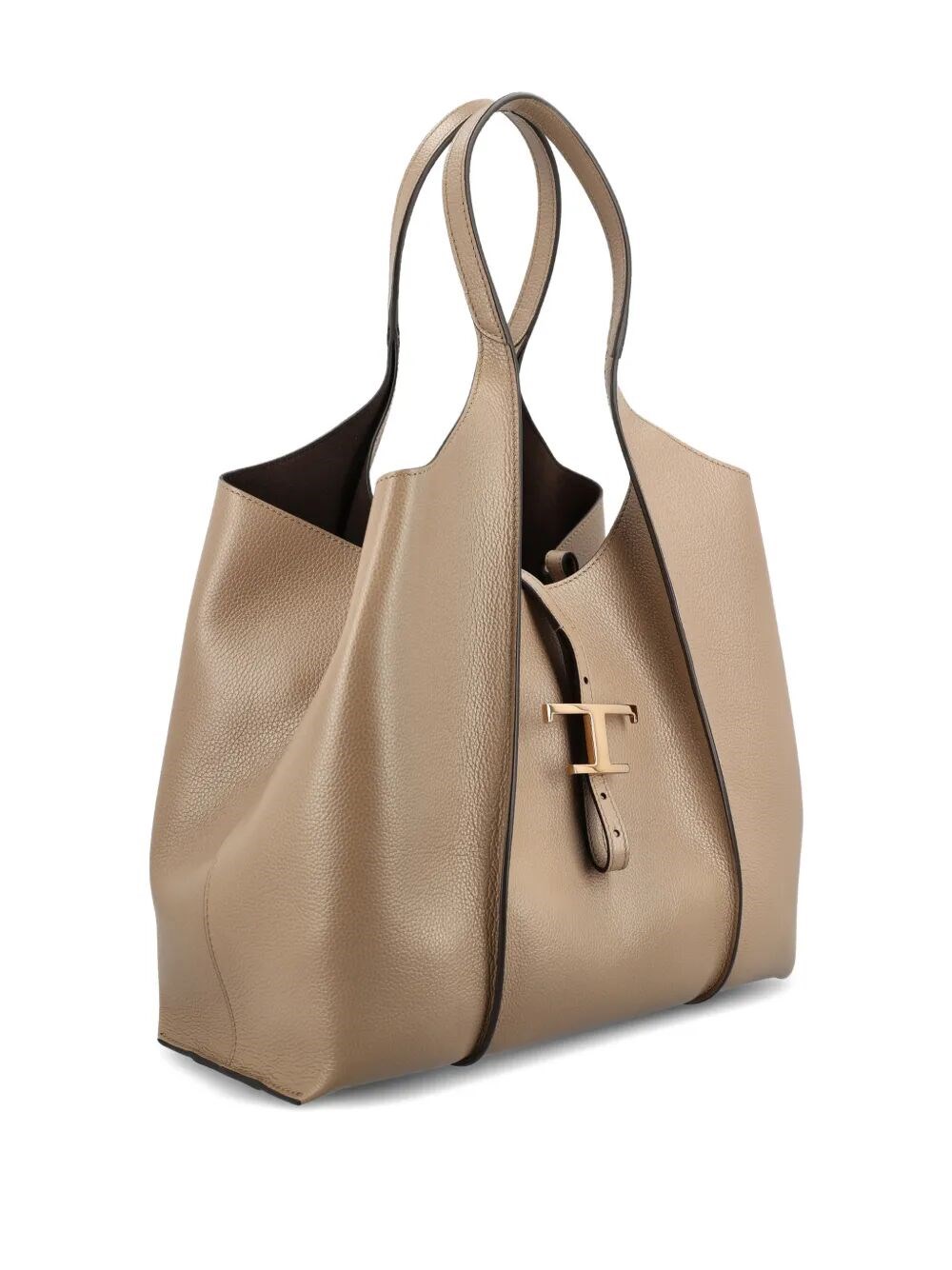 T TIMELESS MEDIUM LEATHER SHOPPING BAG