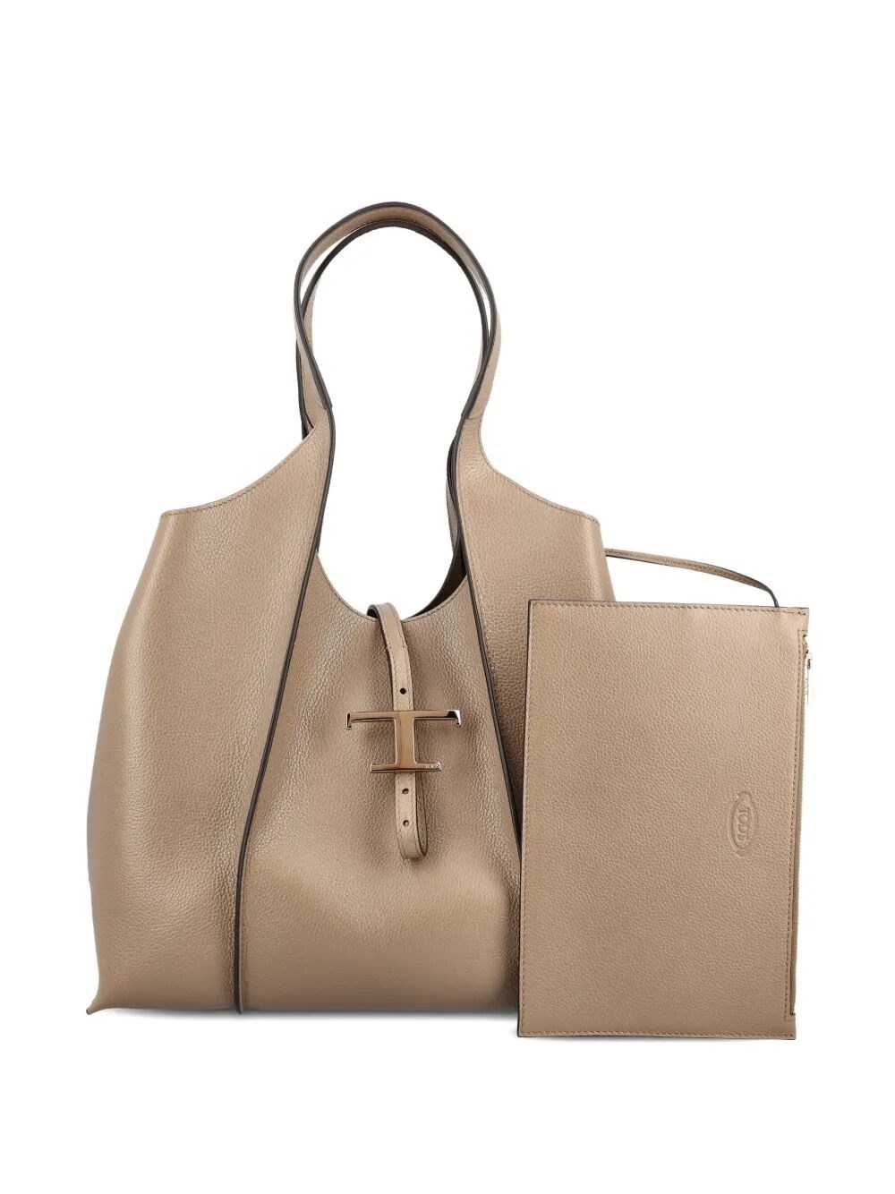 T TIMELESS MEDIUM LEATHER SHOPPING BAG
