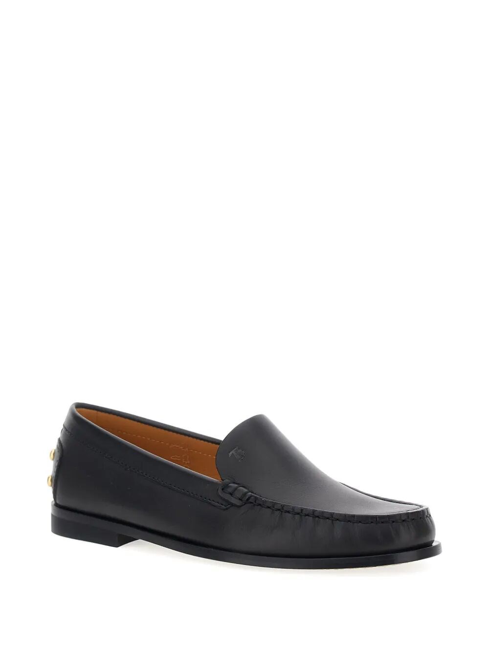 LEATHER LOAFERS WITH METAL GOMMINI