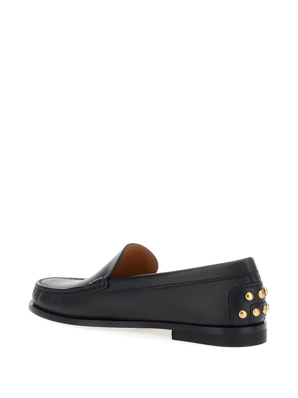 LEATHER LOAFERS WITH METAL GOMMINI