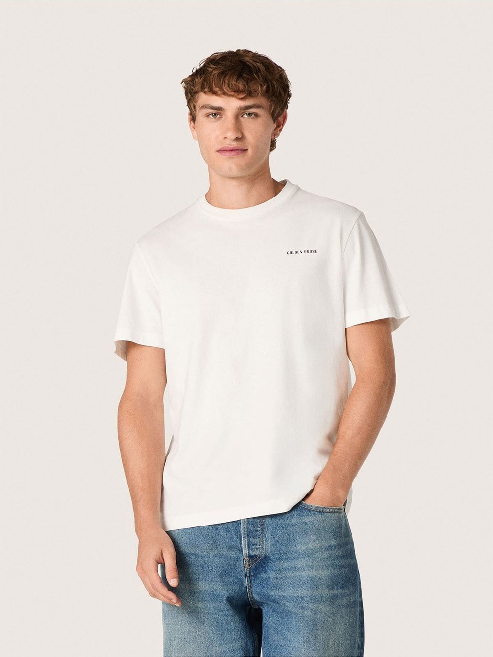 COTTON JERSEY T-SHIRT WITH CONTRASTING LOGO PRINT