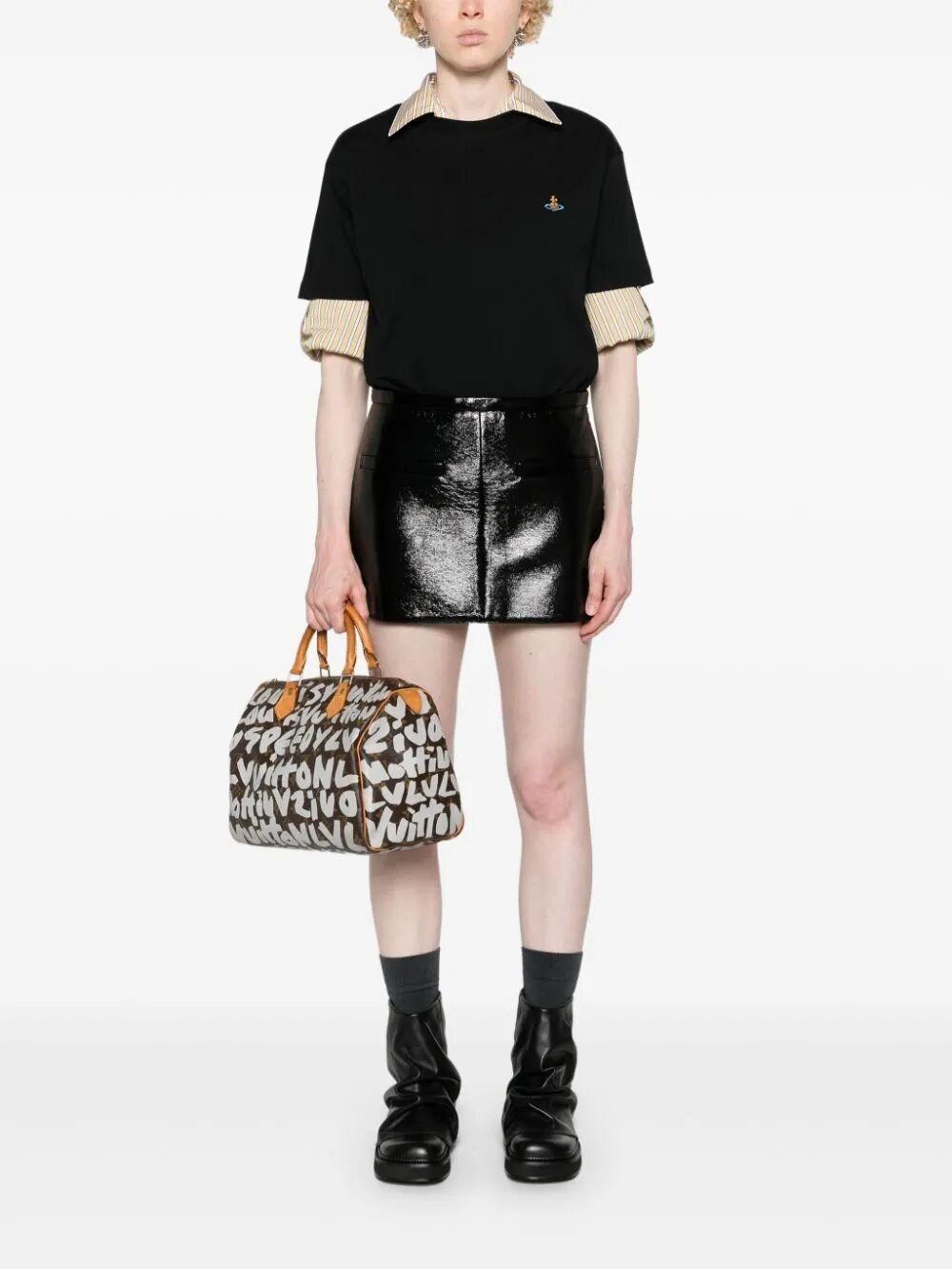 UNISEX CLASSIC T-SHIRT WITH MULTICOLOUR ORB PATCH