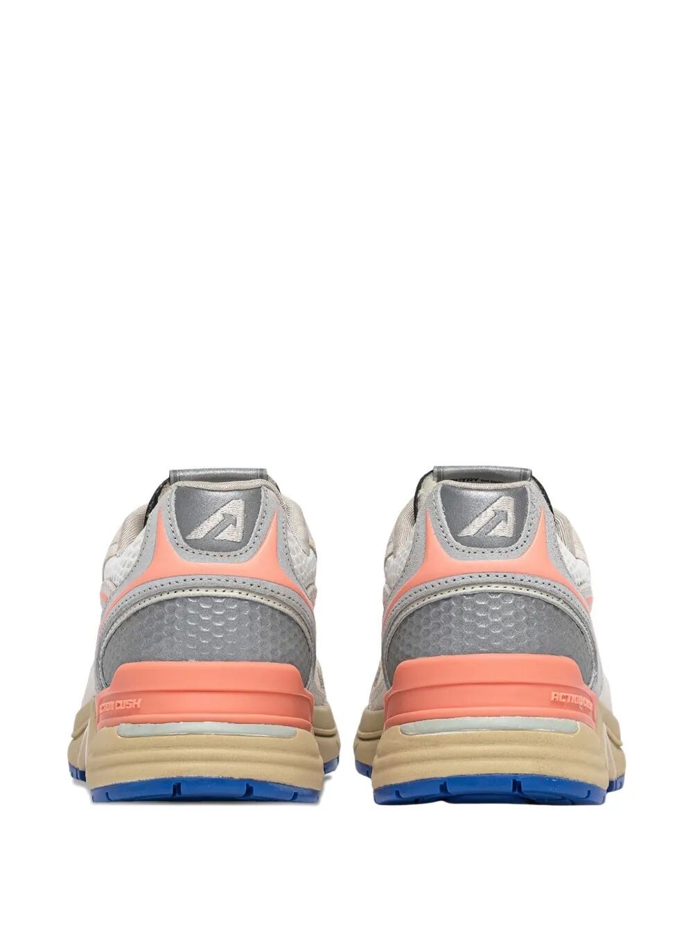 HYPERWAY SNEAKERS IN WHITE AND PEACH SUEDE AND MESH