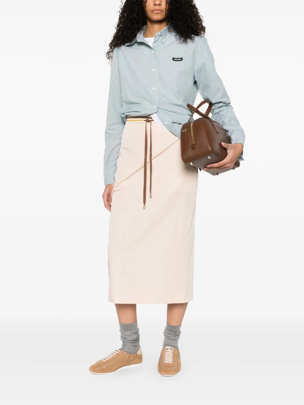 CHECK PATTERN POPLIN SHIRT