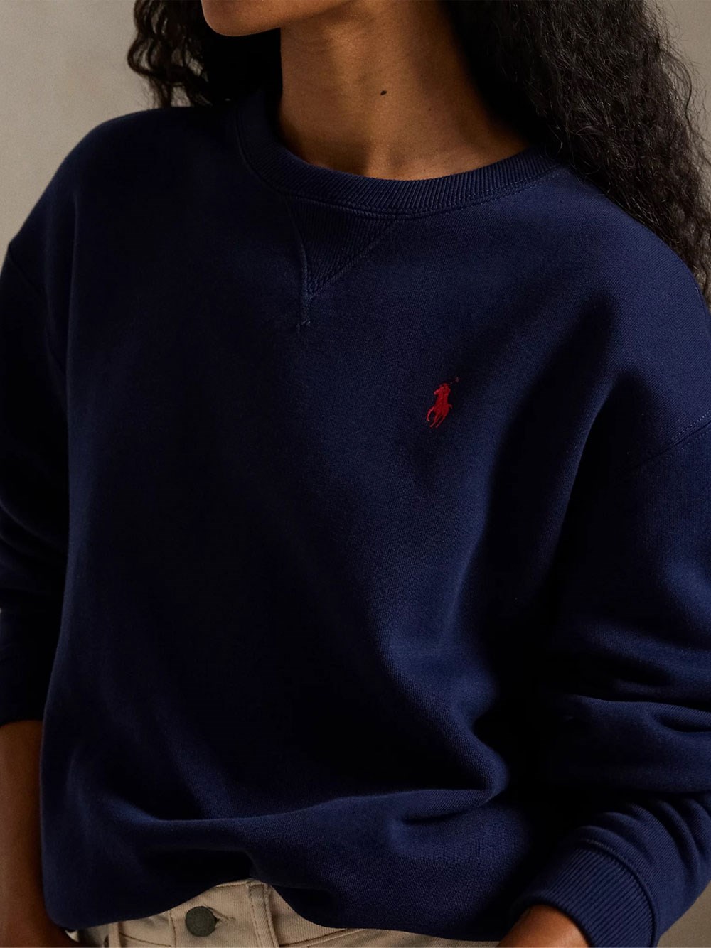 COTTON FLEECE CREWNECK SWEATSHIRT