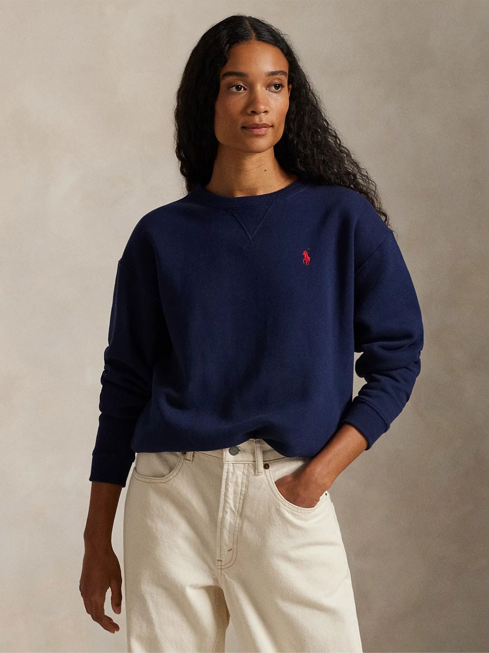 COTTON FLEECE CREWNECK SWEATSHIRT
