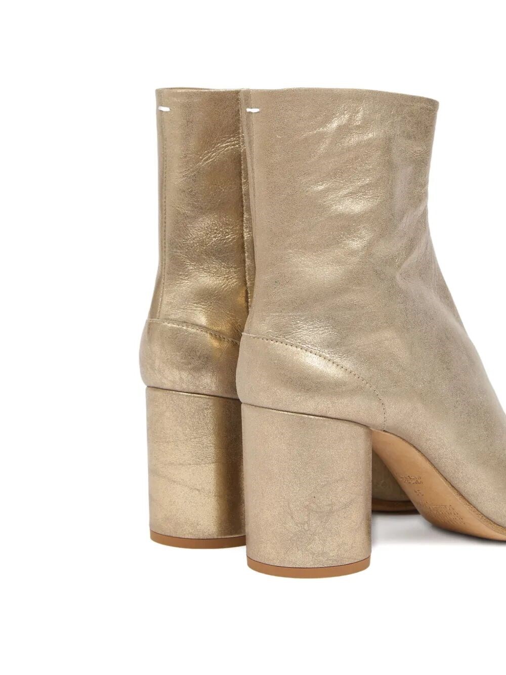 TABI METALLIC LEATHER ANKLE BOOTS