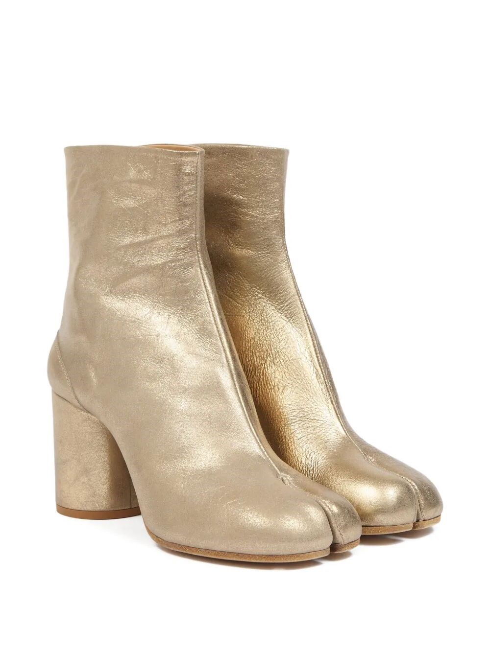 TABI METALLIC LEATHER ANKLE BOOTS
