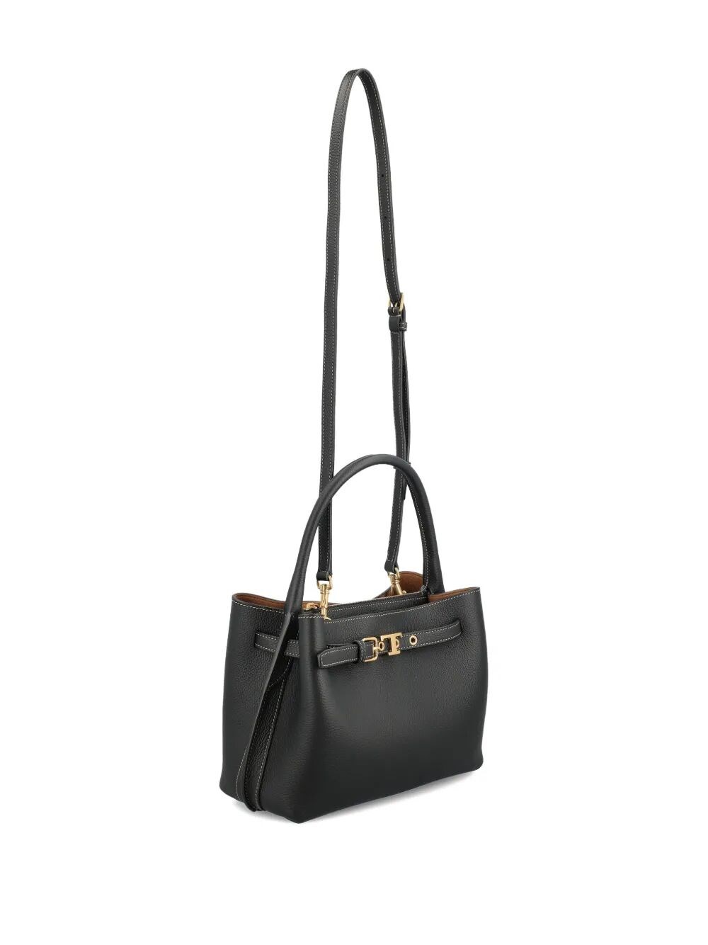 LEATHER MINI HANDBAG WITH T-TIMELESS ACCESSORY AND DETACHABLE STRAP