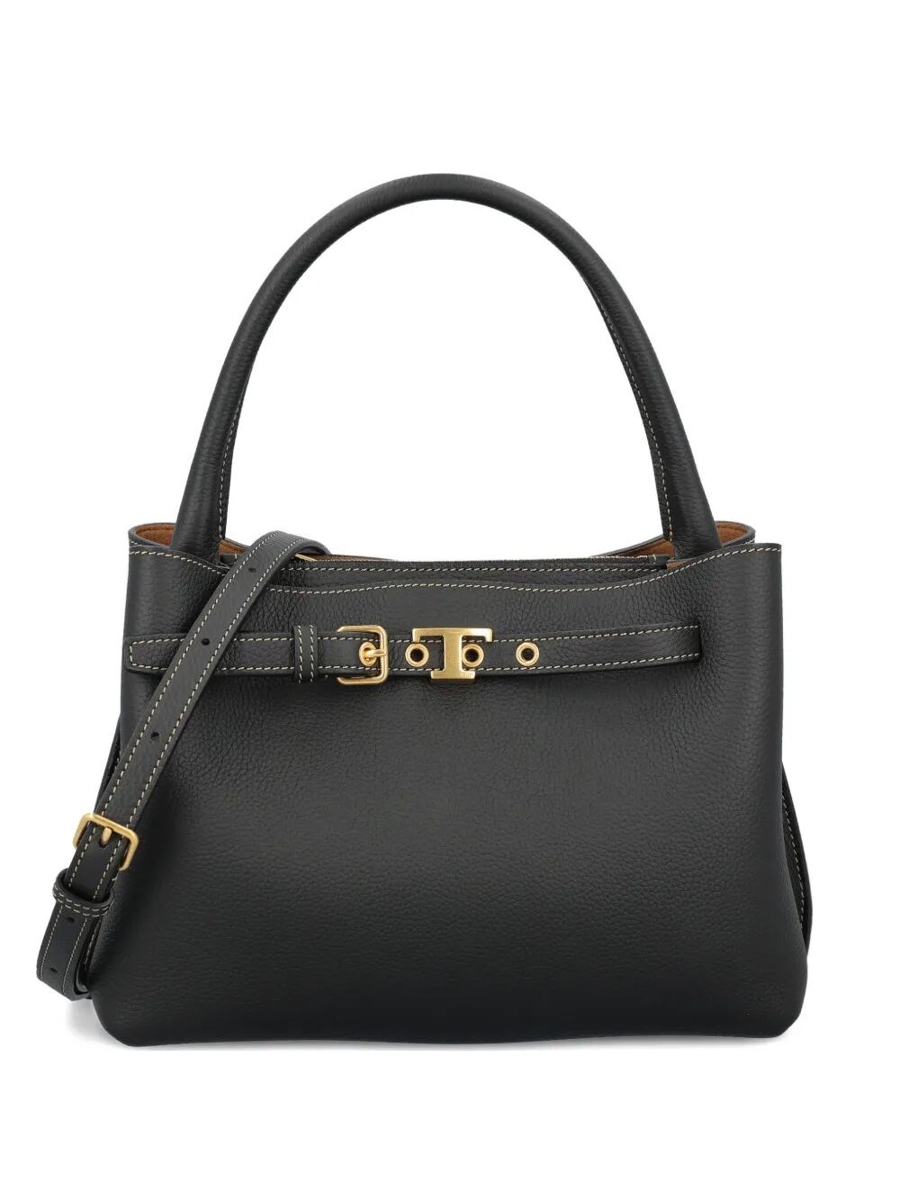 LEATHER MINI HANDBAG WITH T-TIMELESS ACCESSORY AND DETACHABLE STRAP