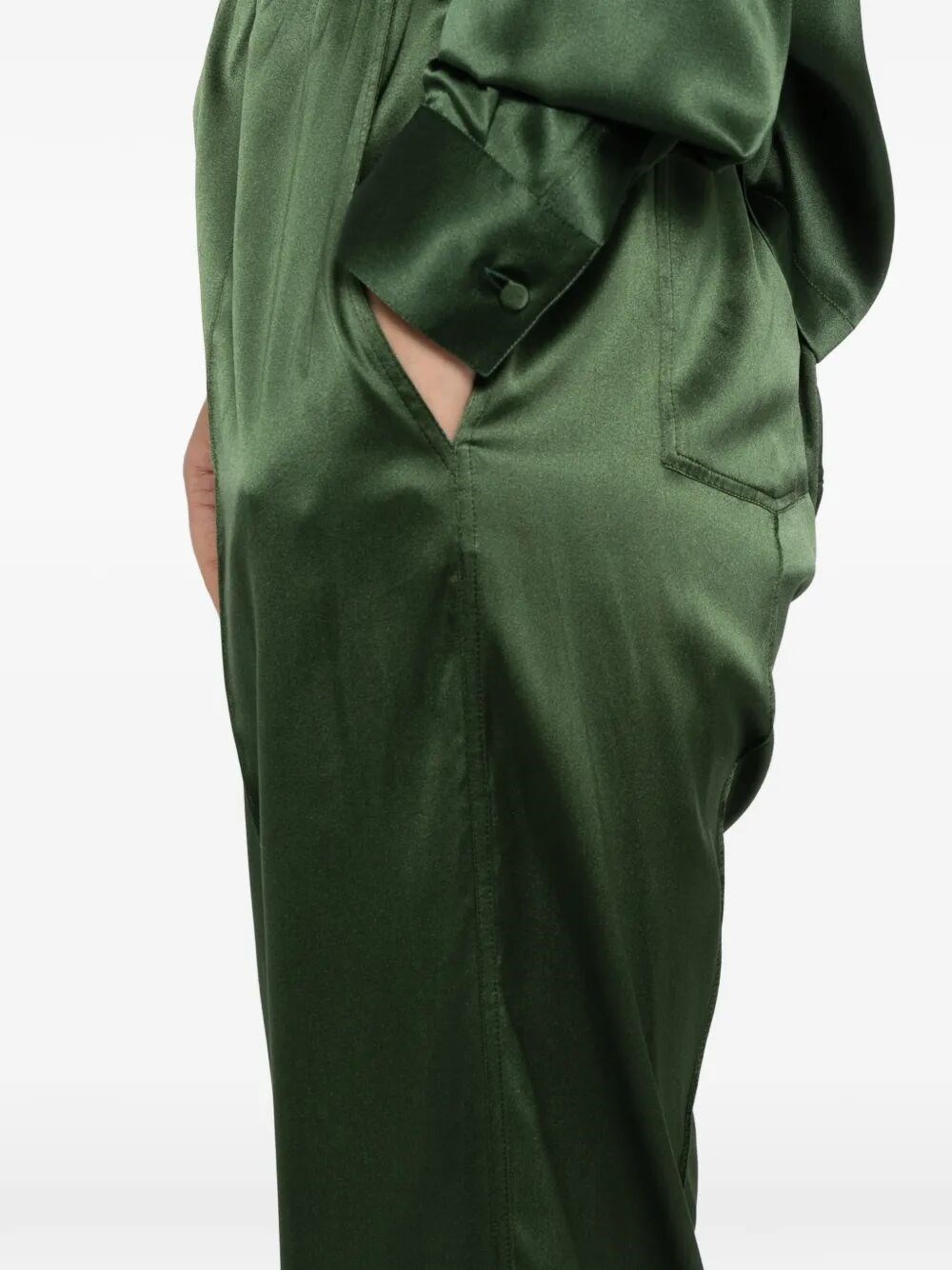 STRETCH SILK SATIN PJ PANTS