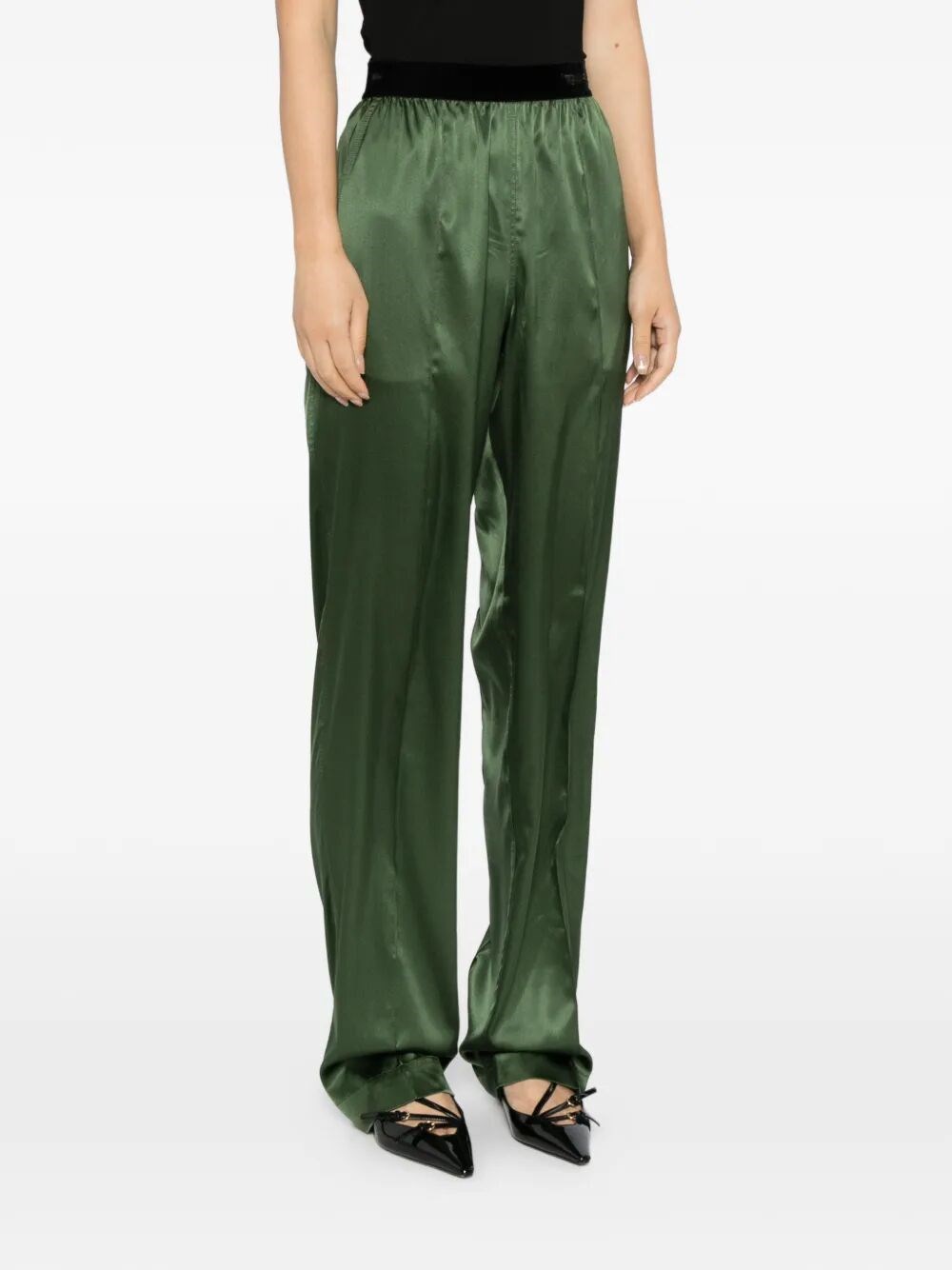 STRETCH SILK SATIN PJ PANTS