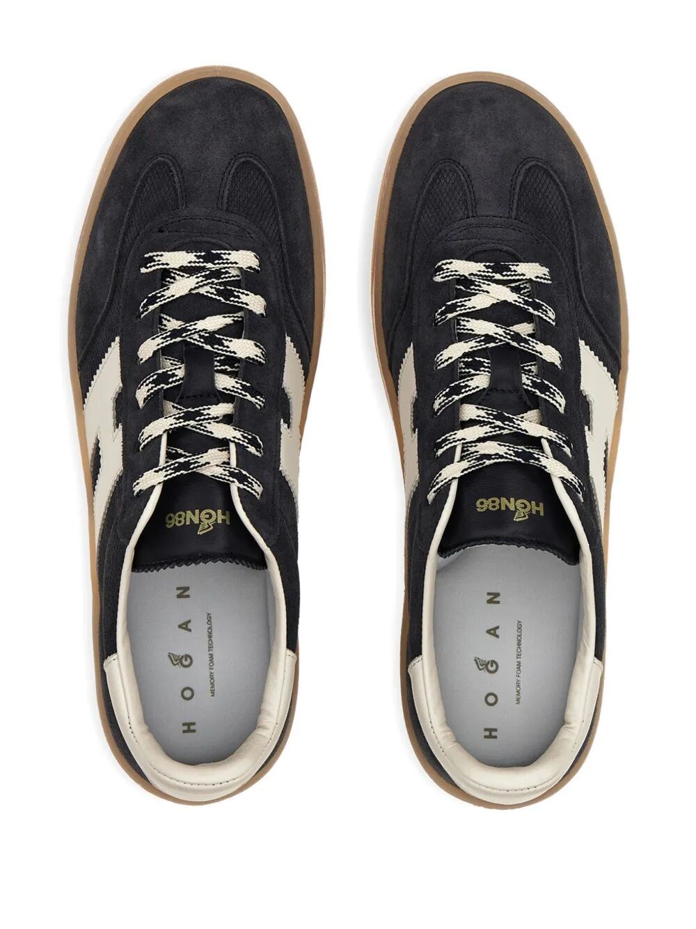 HOGAN COOL SUEDE SNEAKERS WITH NAPPA LEATHER PERFORATED H DETAIL