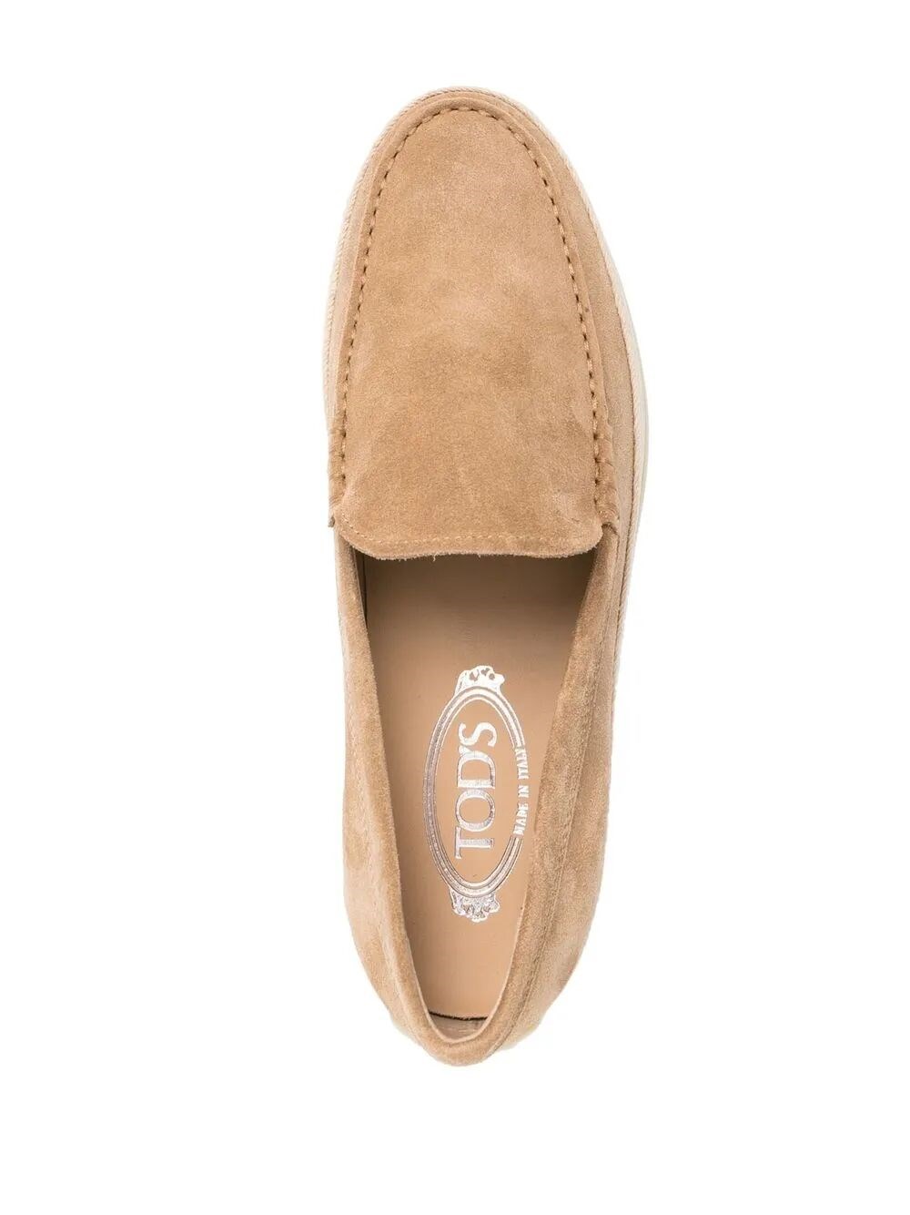 CORD WEAVING SLIP-ON SUEDE LOAFERS