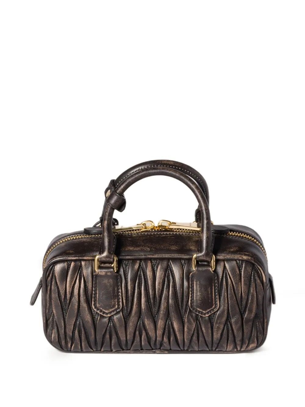 VINTAGE EFFECT MATELASSÉ NAPPA LEATHER ARCADIE REGULAR BAG