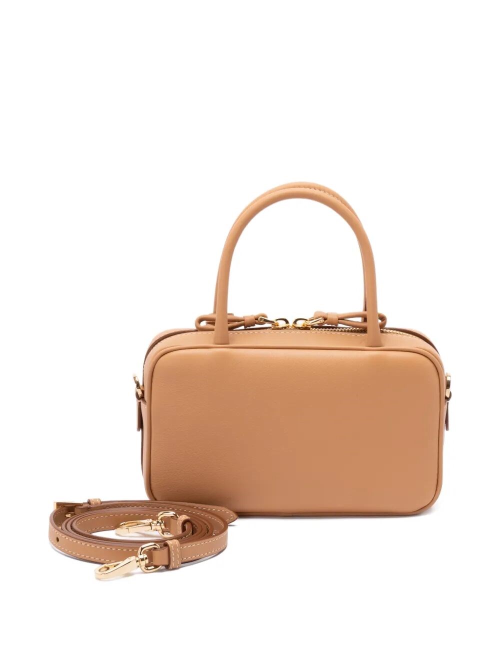 MINI LEATHER TOP HANDLE BAG WITH SHOULDER STRAP