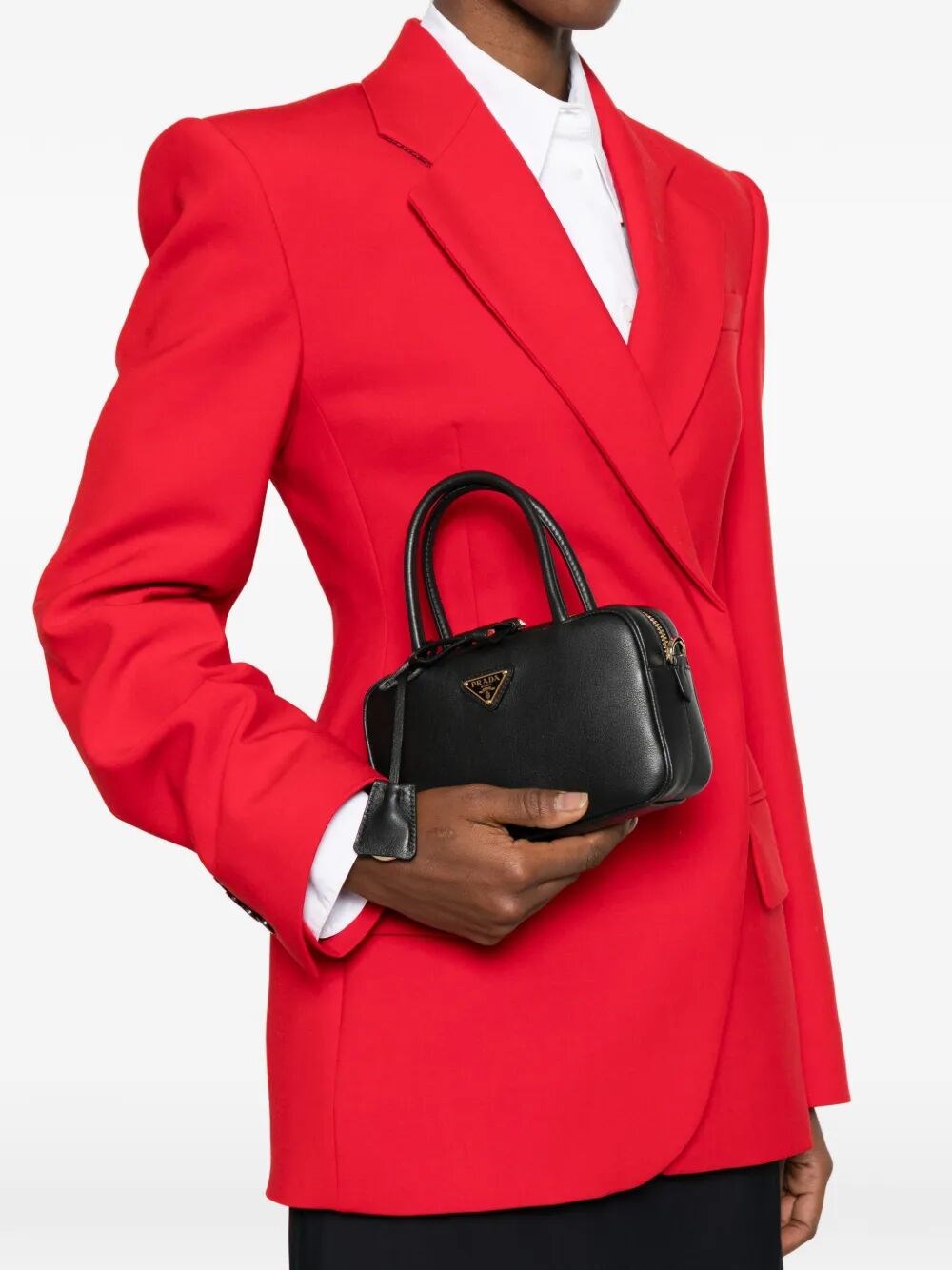 MINI LEATHER TOP HANDLE BAG WITH SHOULDER STRAP