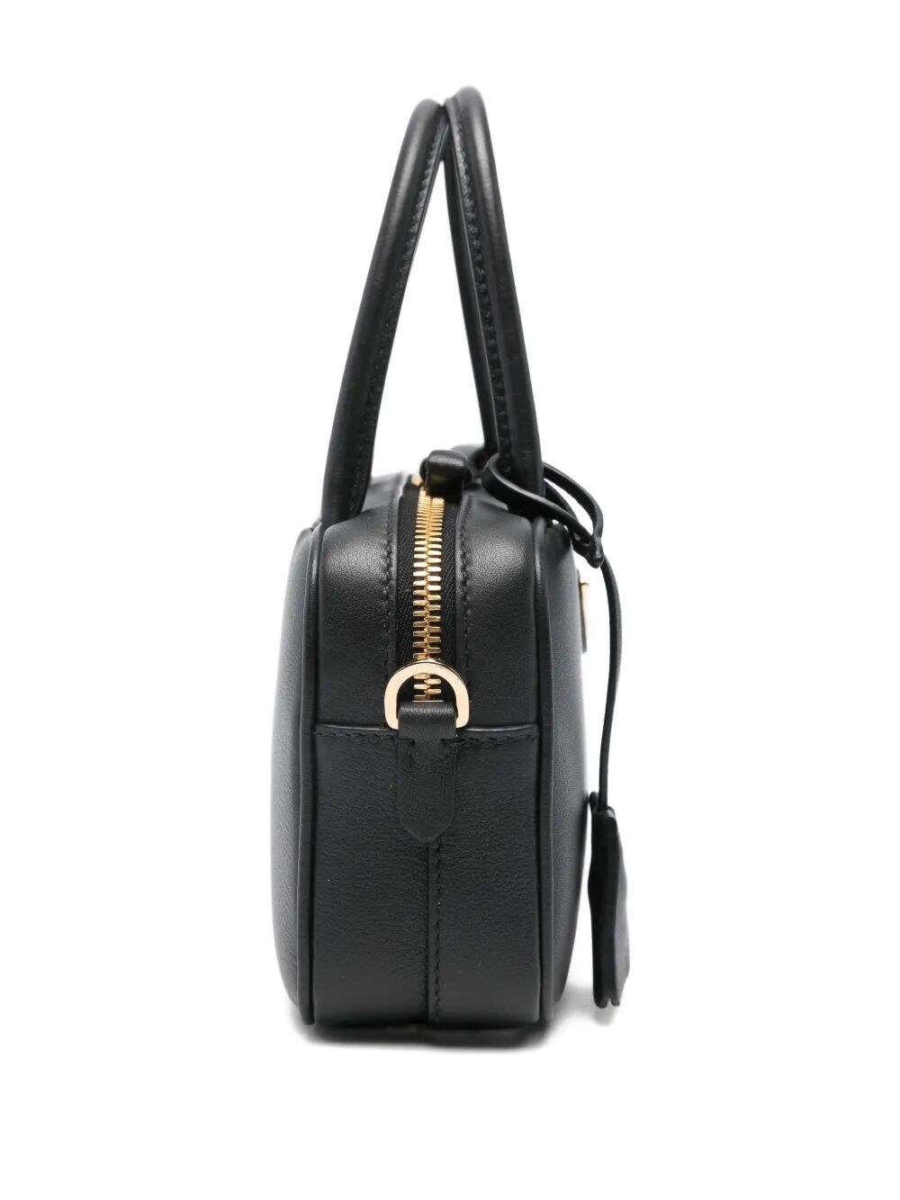 MINI LEATHER TOP HANDLE BAG WITH SHOULDER STRAP