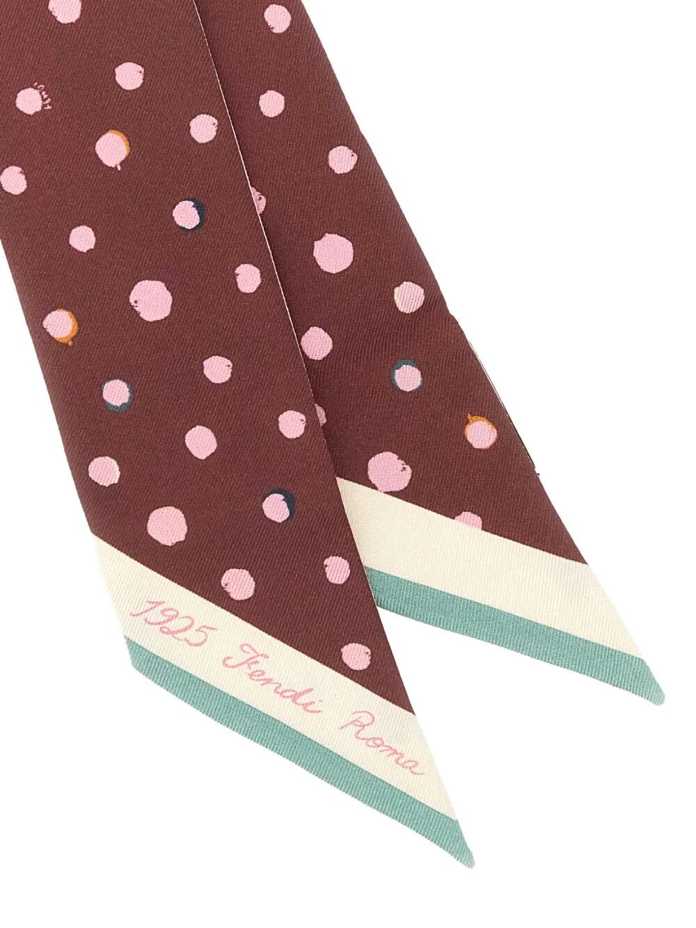 FALENA DOTS TWO-SIDED SILK SCARF