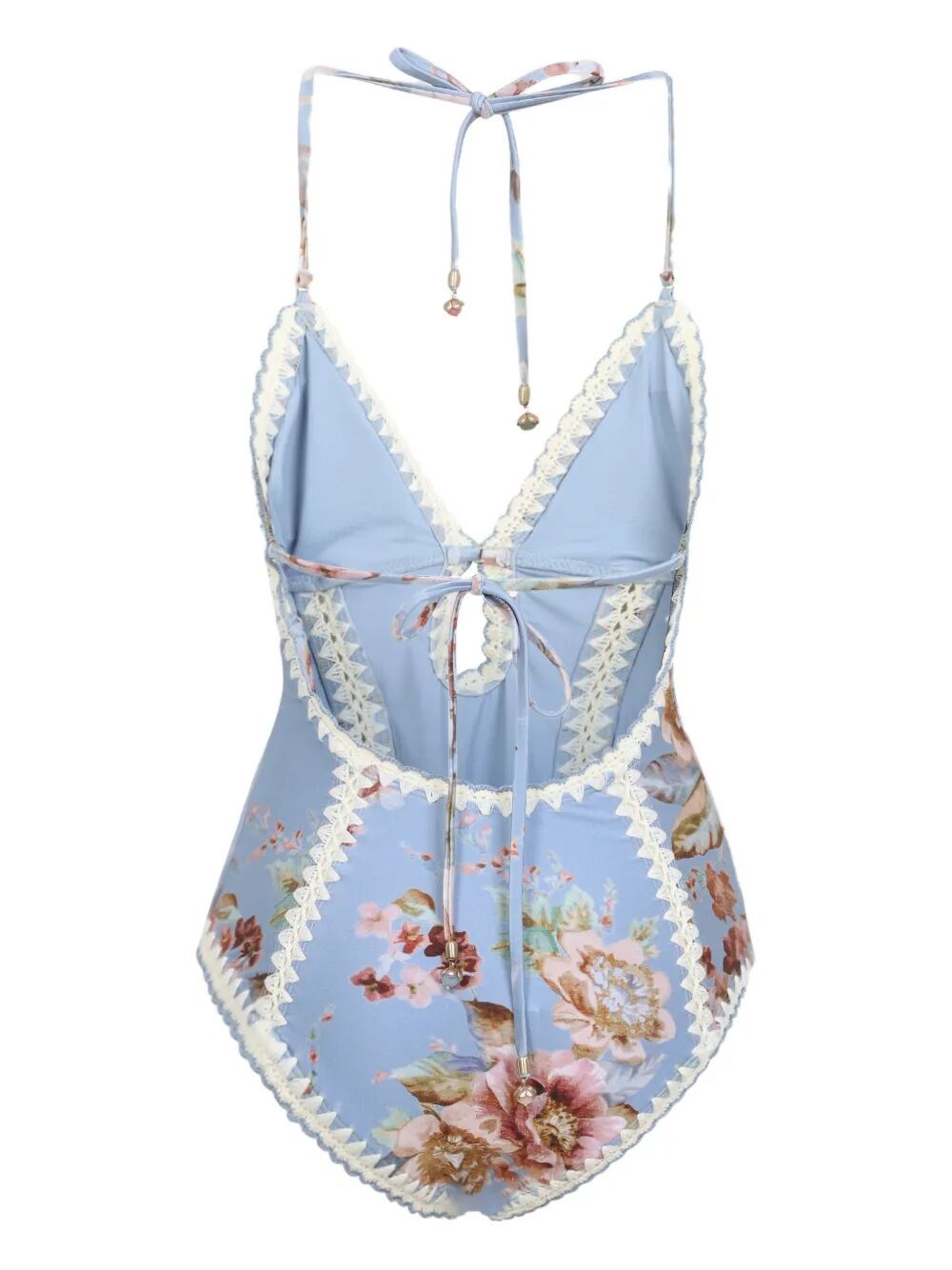 AWAKEN CROCHET KEYHOLE ONE PIECE SWIMSUIT