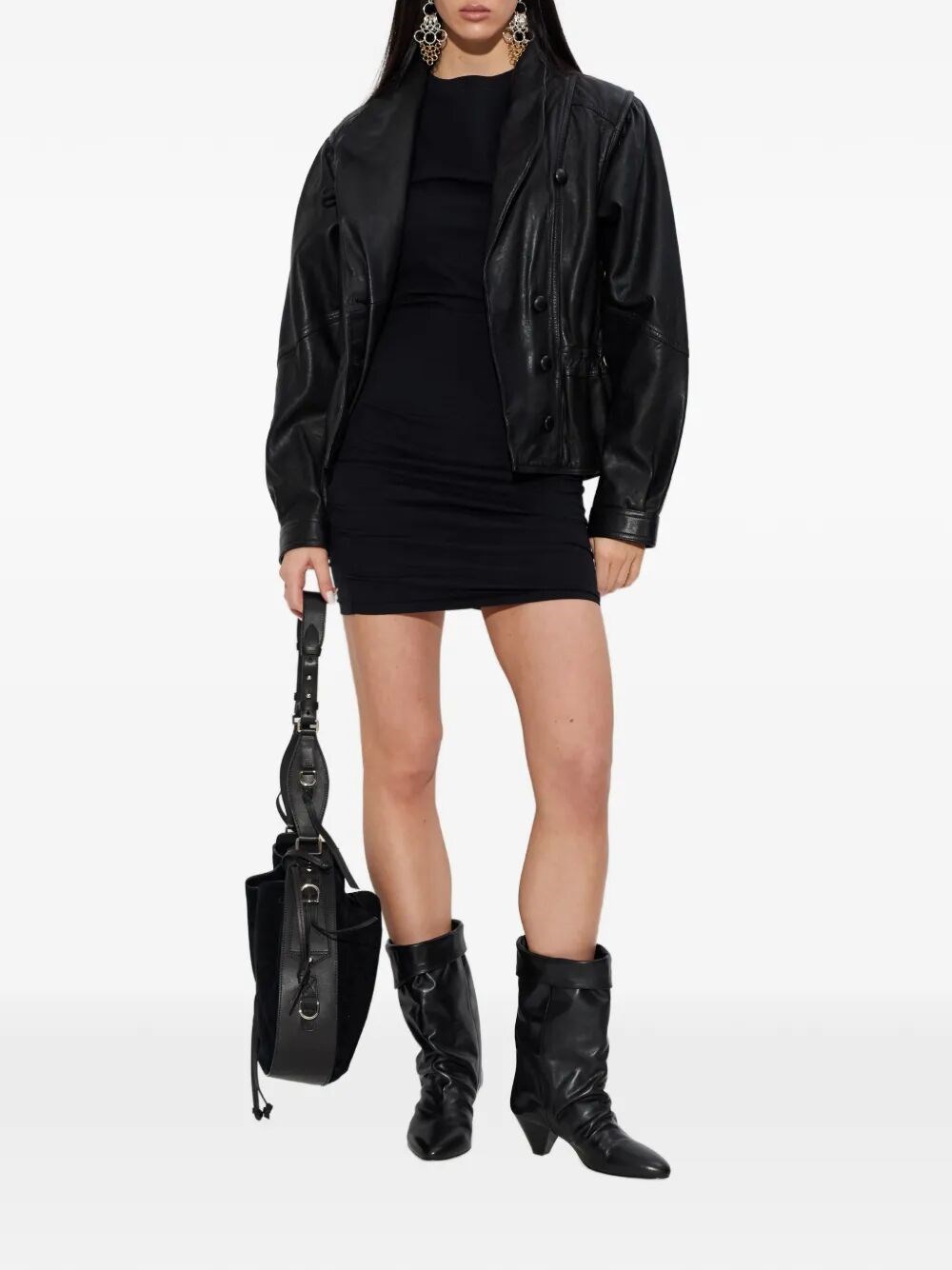 MYLDA COTTON DRESS WITH GATHERED DETAILS