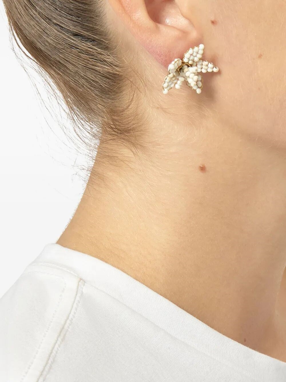 LOLI ASYMMETRICAL FLOWER-SHAPED EARRINGS