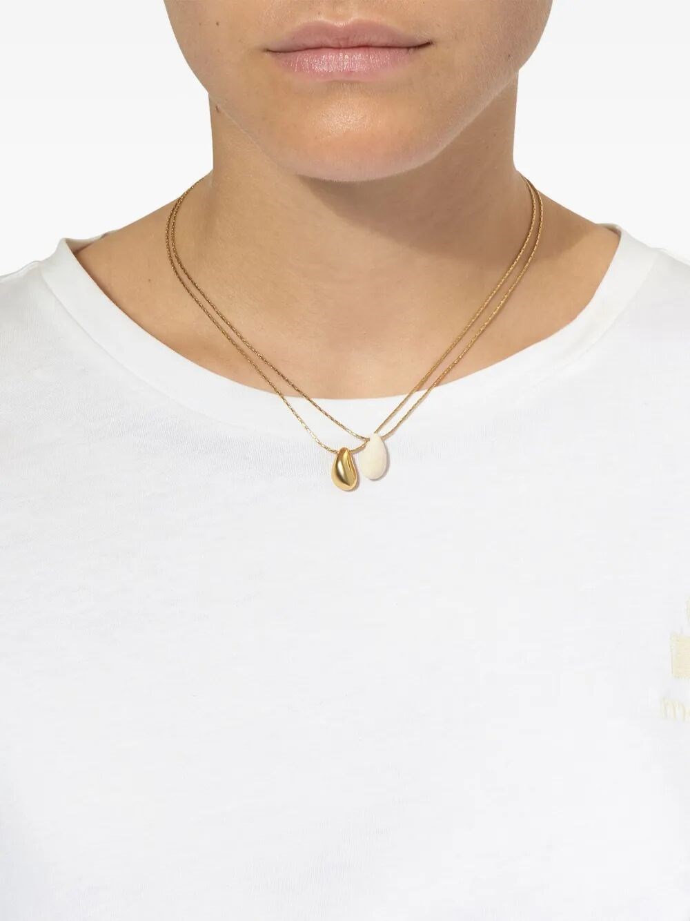 IMALA DOUBLE PENDANT CHAIN NECKLACE