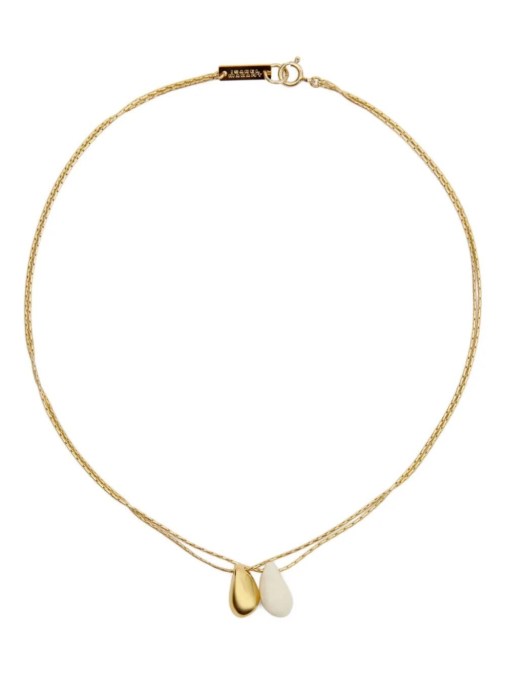 IMALA DOUBLE PENDANT CHAIN NECKLACE