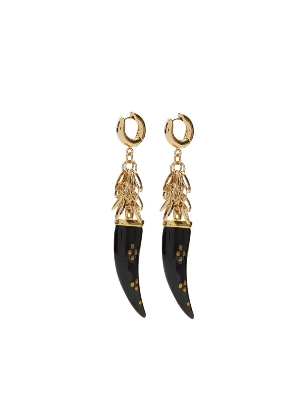 ELLEN HORN PENDANT HOOP EARRINGS