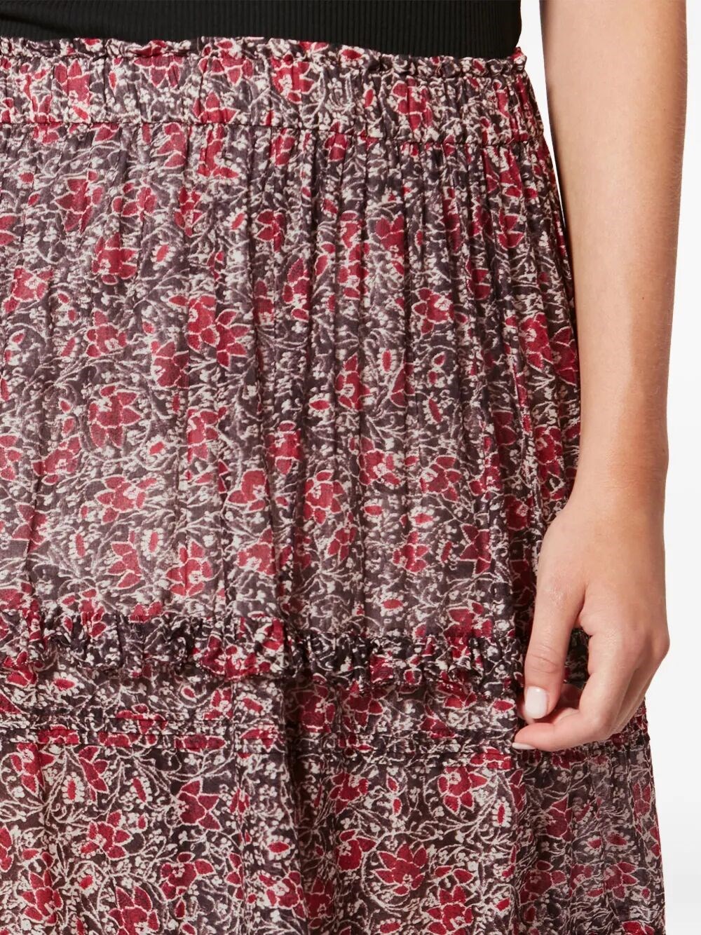 VOLOMIA COTTON VOILE FLORAL PRINT SKIRT