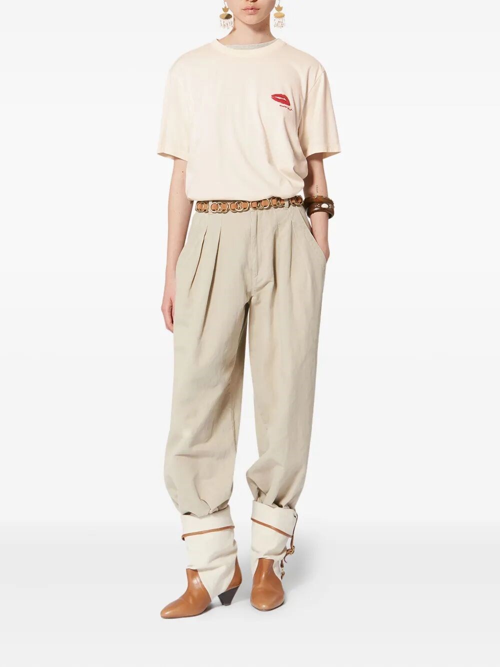 ZEWEL COTTON T-SHIRT WITH EMBROIDERED LOGO