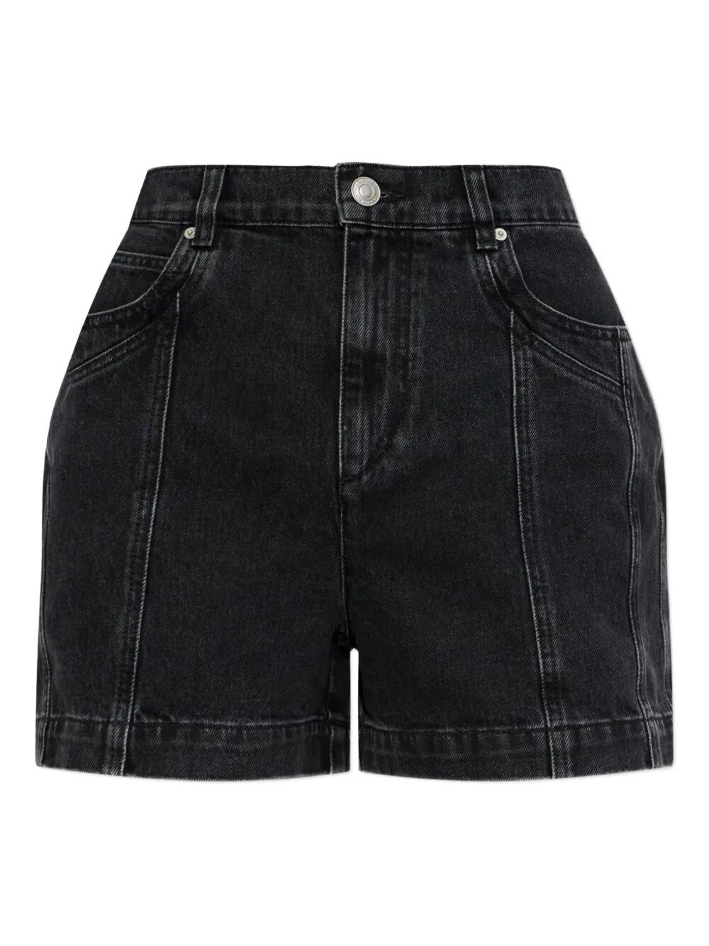 JOELY DENIM PANELLED SHORTS